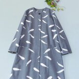総裏ウール混羽刺繍ポケット付きシンプルな冬ロングコート♪