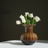 ドイツ製 / ヴィンテージ / ガラス花瓶 / ブラウン