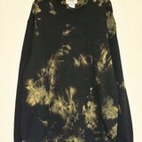 タイダイ スウェット トレーナー XXLサイズ ブラック×カーキ HD25-22