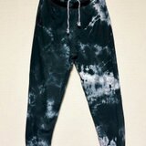 タイダイ スウェットパンツ Lサイズ ブラック×ホワイト HD25-23