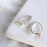 14kgf pearl marquise smallキャッチレス　マーキスピアス　クリスタルパール