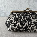 がまぐちポーチＬ　モリス白