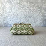 がまぐちポーチＬ　モロッカンタイル　グリーン