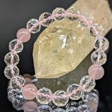 【恋愛・良縁】ローズクォーツ 水晶(64面カット) 10mm ブレスレット
