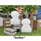 ビションフリーゼ★もこもこワッペン★ミニ全身後★白5-2枚