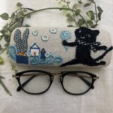 ✳︎ ✳︎ ハンドメイド☆ミナペルホネンメガネケース クロッチ君pomppia