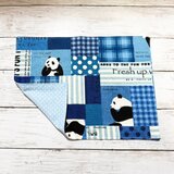 ランチョンマット小　(25×33)　【パンダ★青】