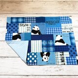 ランチョンマット(29×40)　【パンダ★青】