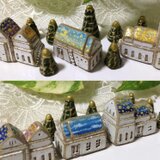 《受注後制作》虹色の蜃気楼の町・リバーシブルデザイン 陶土アート