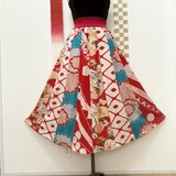 古き布を今の私へ＊着物リメイクの軽やかスカート　小春