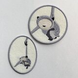刺繍ワッペン■猿の親子■伊藤若冲
