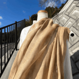 柿渋染めシルク綿ロングストール　K25126