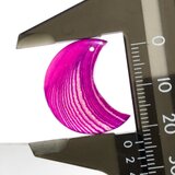 穴あきオニキスアゲート月形[m26] 24x13mm 16Cts　 ルース／天然石／カボション