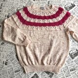 丸ヨークセーター　花かんむり