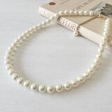 日本製ヴィンテージパールの1連ネックレス｜落ち着いた艶を楽しむシンプルアクセサリー