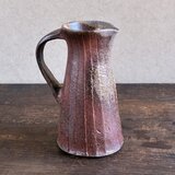 穴窯焼締 把手付き花入｜薪窯｜陶器｜一点もの