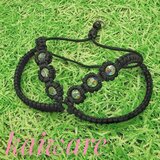 お花3つずつハーネスS+ スワロ ダイヤカット12mm チワワ ヨーキー ポメラニアン トイプードル パラコード 犬ハーネス