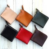 【名入れ無料】本革Ｌ字ファスナー財布　全６色