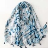 ストール 大判 スカーフ タッセル付き 花柄 春 コットン 綿 レディス 大人 カジュアル ショール マフラー ギフト 通勤通学