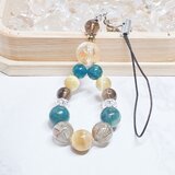 2026年丙午 金運アップや物事の流れを整える心強い相棒◎金龍水晶天然石ストラップ/パワーストーンストラップ｜No.837S