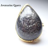 最新作◆希少「Black Aventurine Quartz」ひとめぼれリング