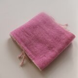 手織りカシミアマフラー・・ピンク×ピンク