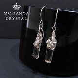 水晶ポイント（磨き）のピアス612