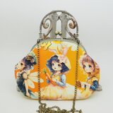 「Honey Baby」がま口バッグ・スマホショルダー・チェーン付き・ポーチ（口金16.5）