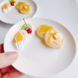 こんがりハチミツホットケーキのアクセサリートレイ　スイーツデコ  フェイクスイーツ