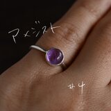 アメジストの指輪_シルバー950_ピンキーリング_日常使い_4号