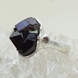 鉱物の表情＊rainbow garnet 925 ring