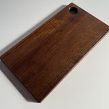 チーク 無垢カッティングボード 17×165×300mm 亜麻仁油仕上げ 穴付き 1点物