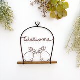 【 受注制作 】仲良しうさぎのWelcomeしっぽオーナメント