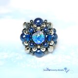 【蓄光】ホタル玉リングB＊9号＊ヨナグニブルー