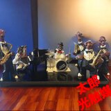 黒人ジャズバンド　フィギア　台座付き7点セット＋1体（足欠け）@@@