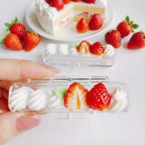 苺のショートケーキみたいな印鑑ケース　朱肉つき　スイーツデコ