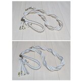 パラコードリード 大型犬用 W ねじり平編みカフェリード 100cm ２カラー８本編み タッセル付き