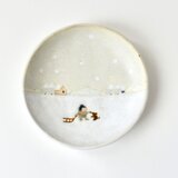 小皿 ［  雪がつもったよ  ］
