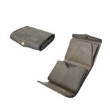 [送料無料] 圧倒的な携行性！カードサイズの極小三つ折り財布『timik ティミック』グレー