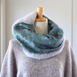 カンタ刺繍シルクとエコファーのねじりスヌードC