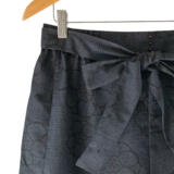 フレア紬（紺地舞花）裏地〇