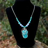 スリーピングビューティーターコイズ　平和、癒し、ネガティブなエネルギーを払い除ける守護石