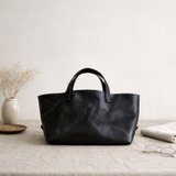 本革 スモールフィールドバッグ レザートート ブラックブラウン 牛革 軽量 シンプル ユニセックス