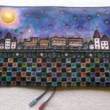 ほぼ日手帳対応　牛革文庫サイズ手帳カバー　刻印＆拭き染め