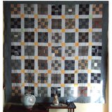 ★パッチワークキルト：ナインパッチのタペストリーPatchwork Quilt: Nine Patch Tapestry