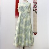 静かに優雅さを纏う大島紬プリンセスラインワンピース　待春