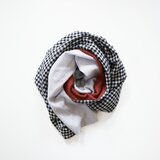 three panels stole (check x light gray)