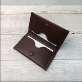 【チョコ】スリムなシンプル名刺入れ　マグネットボタン付きのコピー