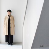 丸襟のゆったりライトコート（コットン100％）：ベージュ［CO59LSBE］