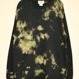 タイダイ スウェット トレーナー XLサイズ ブラック×カーキ HD25-35
